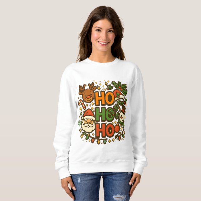 Moletom AMITA | HO HO HO Holiday Crew Tee (Frente Completa)