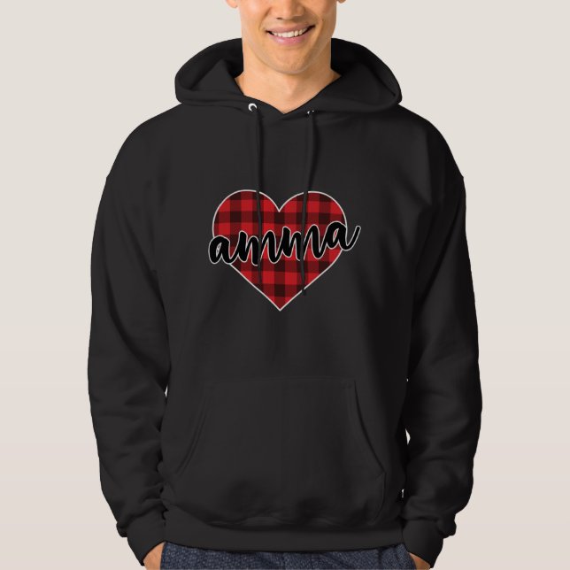 Moletom Amma Buffalo Xadrez Heart Cozy Pat de inverno (Frente)