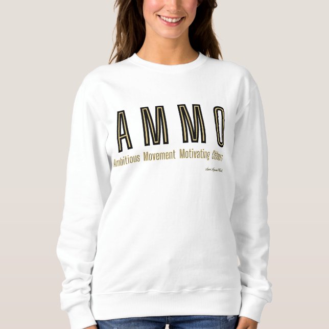 Moletom Ammo Roupa USA Acronym Sweatshirt de mulher (Frente)