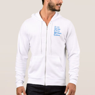 Moletom Ammo Roupa USA Foco Acrônimo Zip Hoodie Masculino