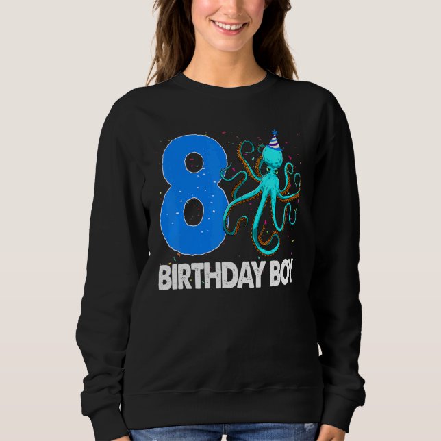 Moletom Amo De Octopus Do Birthday Boy 8 S (Frente)