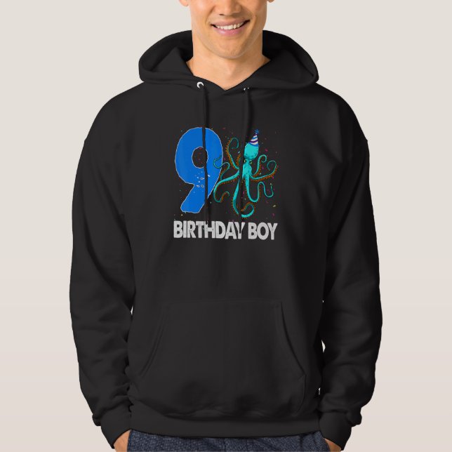 Moletom Amo De Octopus Do Birthday Boy 9 S (Frente)