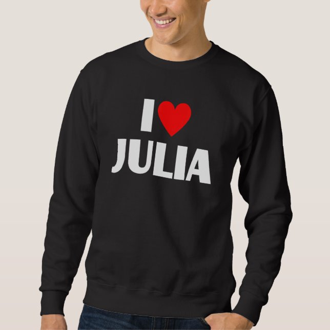 Moletom Amo Julia I Heart Julia (Frente)