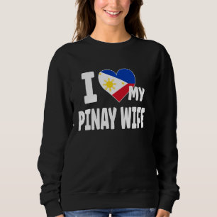 Moletom Amo Minha Esposa Pinay Filipinas Bandeira Pino Fil