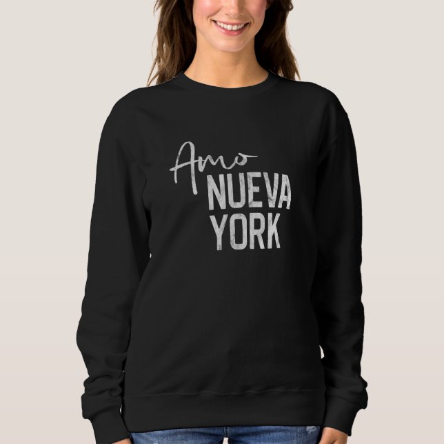 Moletom Amo Nueva York Nova York Espanol Espanol La Ciudad (Frente)