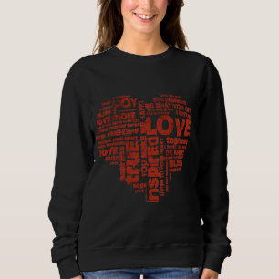 Moletom Amor Alegria Inspiração Palavras Namorados dia