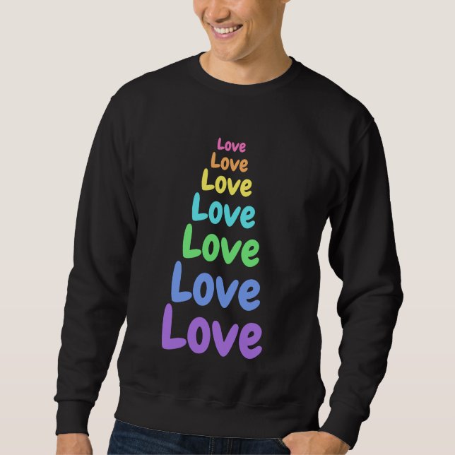 Moletom Amor, Amor, Amar o Arco-Íris (Frente)