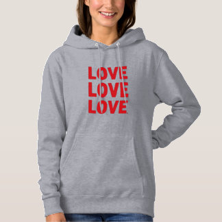 Moletom Amor Amor Amor – Tipografia Negrito para o Dia dos