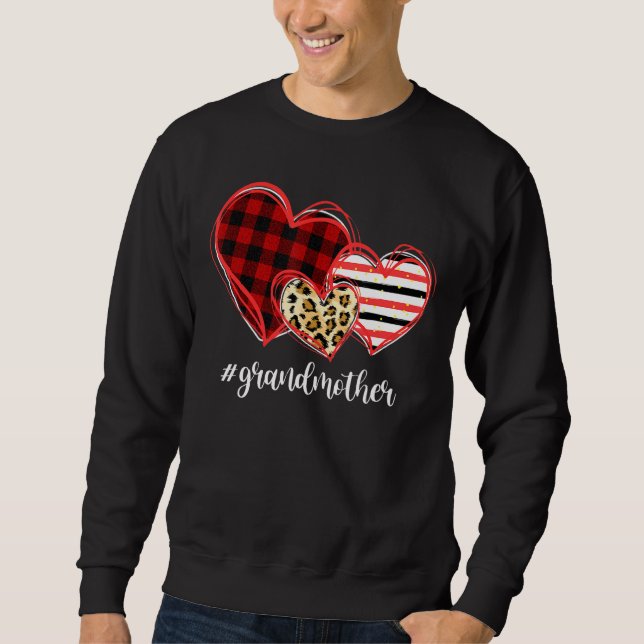 Moletom Amor Avó Heart Buffalo Xadrez Leopard Chris (Frente)