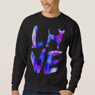Moletom Amor Brinquedo Fox Terrier Watercolor Blue Cog Pai