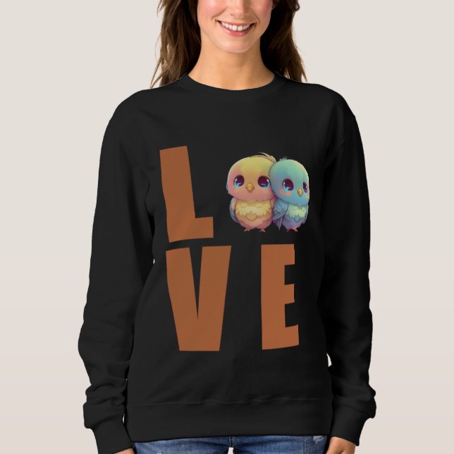 Moletom Amor Budgie Mãe Budgerigar Periquito Pássaro  1 (Frente)