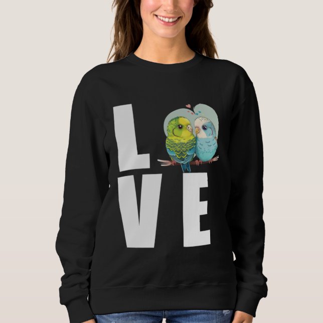 Moletom Amor Budgie Mãe Periquito Periquito Ave (Frente)