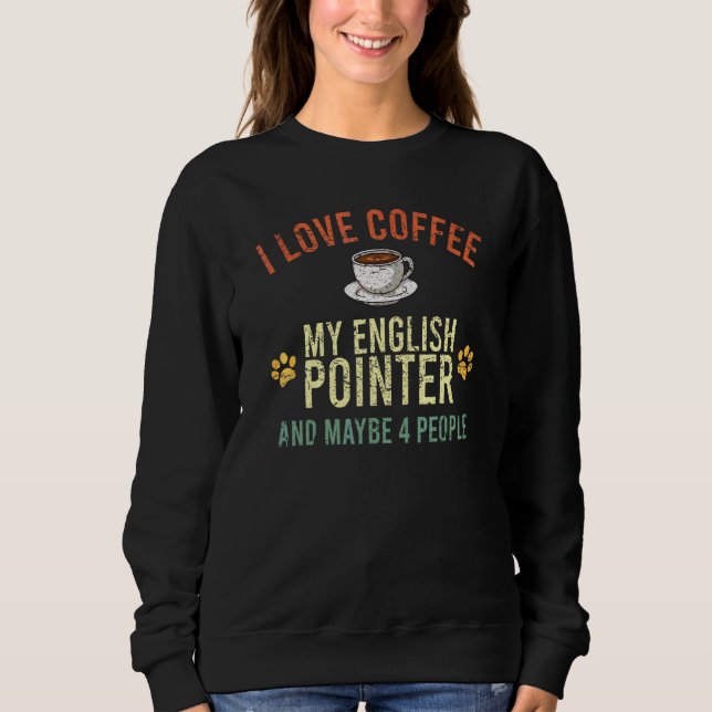 Moletom Amor Café Dono de Cachorro Cafeína Cappuccino Ingl (Frente)