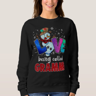Moletom Amor Chamado Grammi Snowman Engraçado Natal P