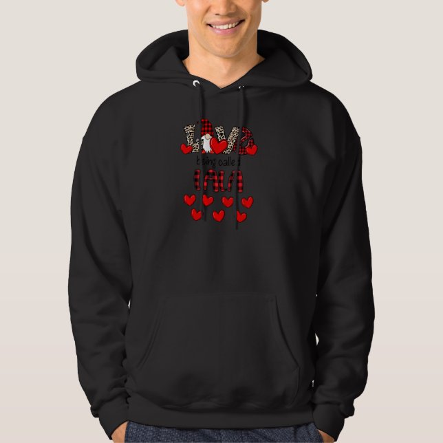 Moletom Amor Chamado Lala Gnomo Leopard Xadrez Christm (Frente)
