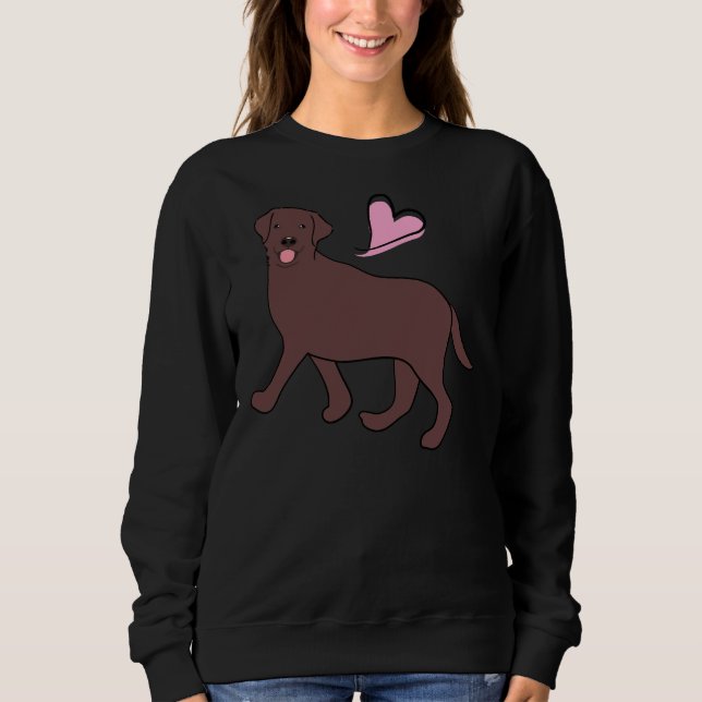 Moletom Amor Chocolate Labrador Retriever (Frente)