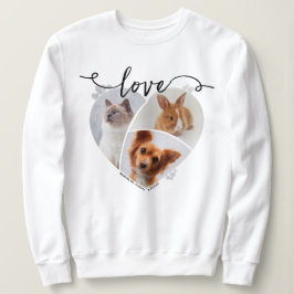 Moletom Amor, Colagem de Fotos Personalizada em Forma de C