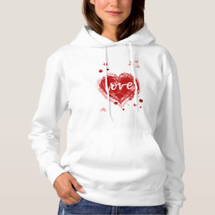 Moletom Amor Coração Em Dia de os namorados Vermelho