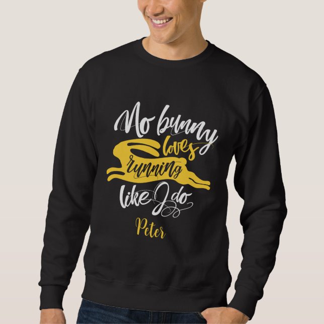 Moletom Amor Corrida Bunny Amarelo Motivação Tipografia (Frente)