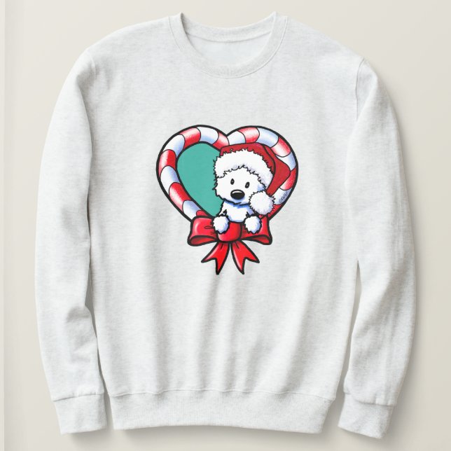 Moletom Amor de Natal KiniArt Westie (Frente do Design)