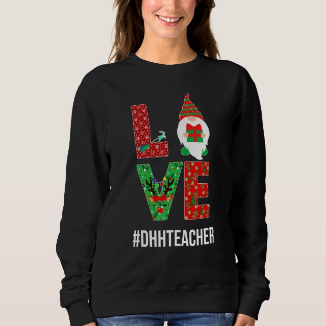 Moletom AMOR de Natal Professor DHH Surdo e com Deficiênci (Frente)