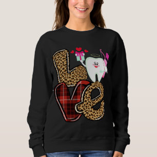 Moletom Amor Dentista Coração Vermelho Xadrez Leopard Namo