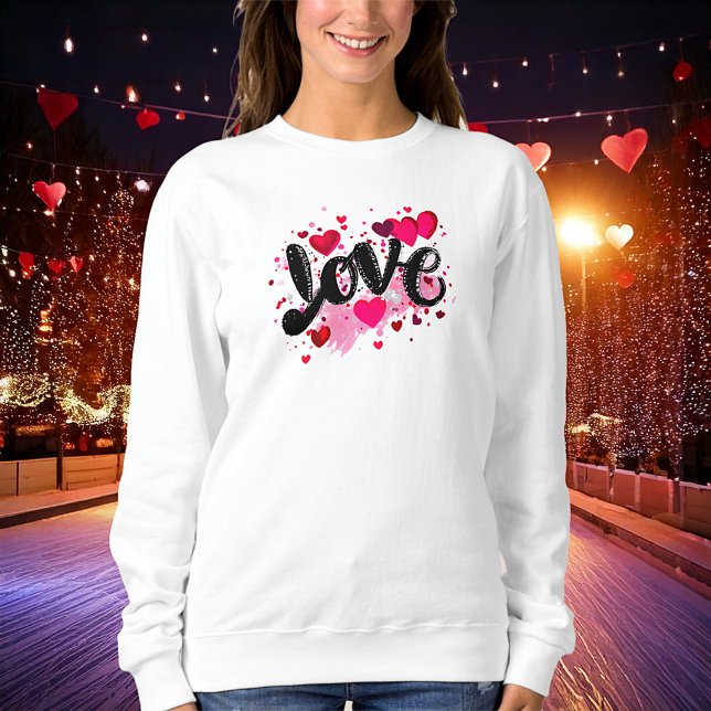 Moletom amor doodle arte valentine (Criador carregado)
