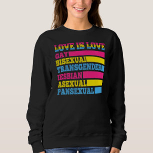 Moletom Amor é Gay Transgênero Pans Asexuais