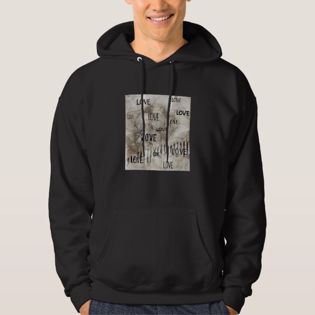 Moletom Amor Em Diferentes Fontes No Backgrou Abstrato Com (Frente)
