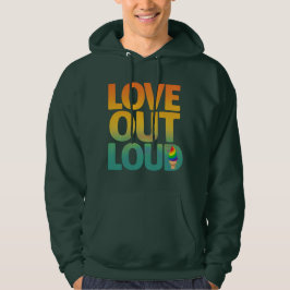 Moletom Amor em Voz Alta Tipografia Retro Orgulho Design