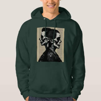 Moletom Amor Eterno: Hoodie Gótico Punk Skull