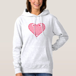 Moletom Amor Hipnótico – Coração Contornado Vermelho Minim