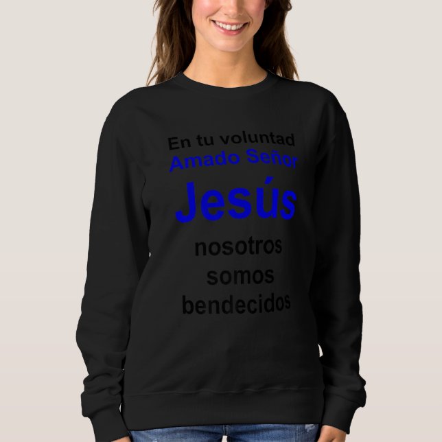 Moletom Amor Lorde Jesus Série Multilíngue Espanhola Ver (Frente)
