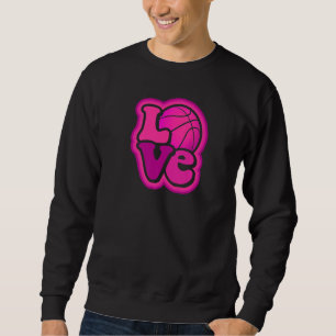 Moletom Amor pelo Basquete para Garotas e Mulheres Amantes