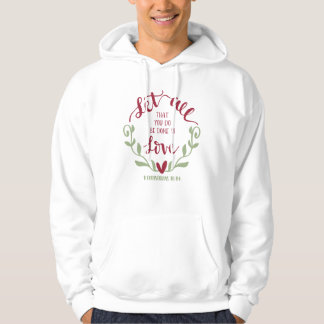 Moletom Amor por Suatshir Hooded Básico branco e vermelho
