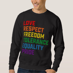 Moletom Amor Respeito Liberdade Tolerância Igualdade Orgul