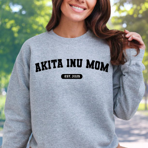 Moletom Amortecedor AKITA INU MOM Dog Mãe Ano de Nasciment