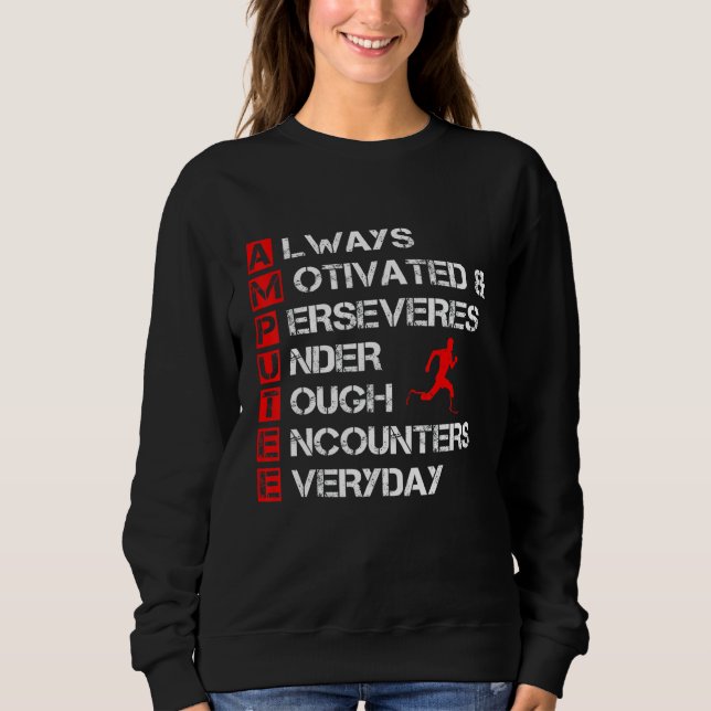 Moletom Amputee Humor Definition leg Arm Engraçado Recuper (Frente)