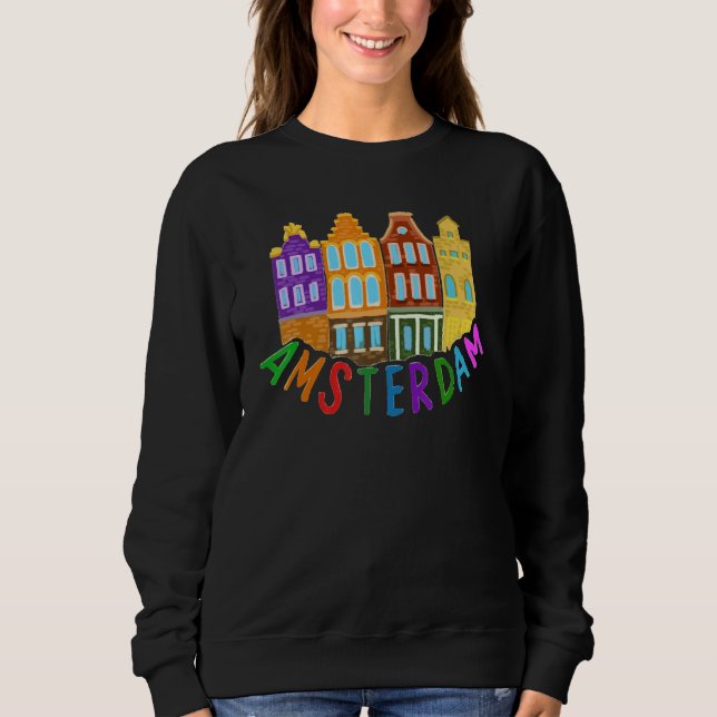 Moletom Amsterdam City Netherlands souvenir  for men women (Frente)