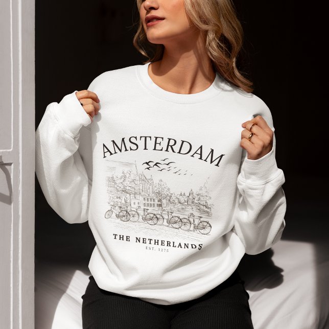 Moletom Amsterdam Cute Vintage Landscape (Criador carregado)