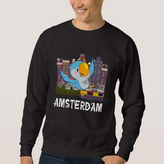 Moletom Amsterdam Parakeet Holland The Netherlands  1 (Frente)