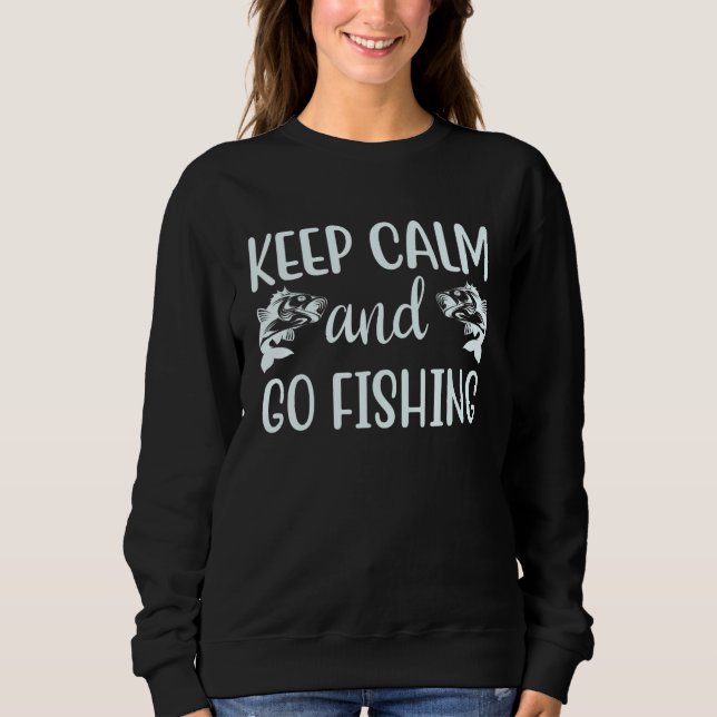 Moletom An Awesome  Keep Calm and Go Fishing Quote (Frente)