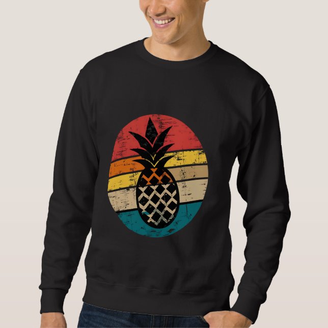 Moletom Ananas Sunset Retro Tropical Pineapple Vibes Summe (Frente)