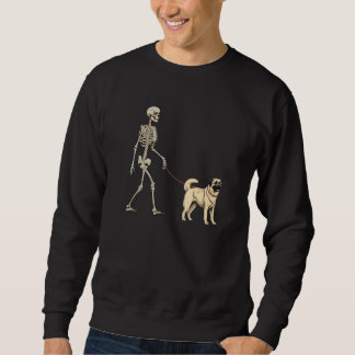 Moletom Anatolian Shepherd Skeleton Dog Walking Halloween 
