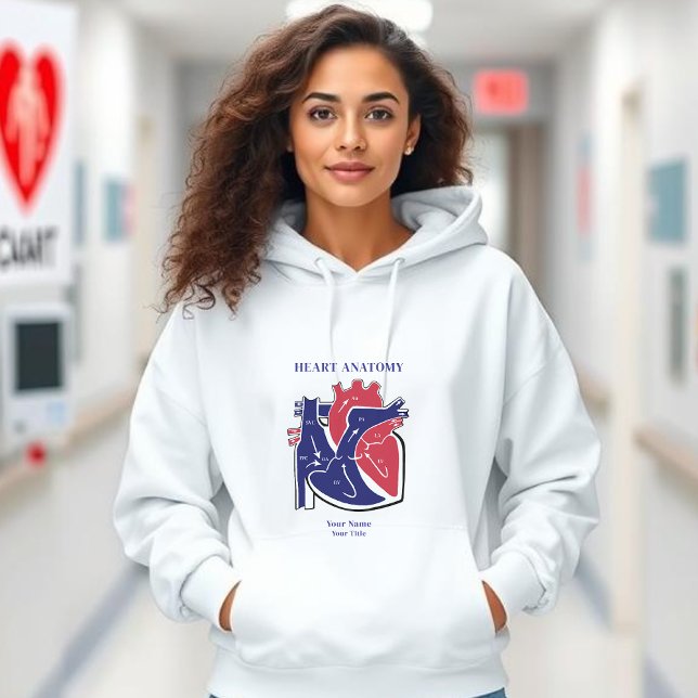 Moletom Anatomia cardíaca (Heart Anatomy Personalized Hoodie-women)