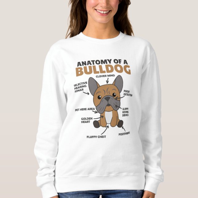 Moletom Anatomia De Cachorro Engraçado Cachorro (Frente)