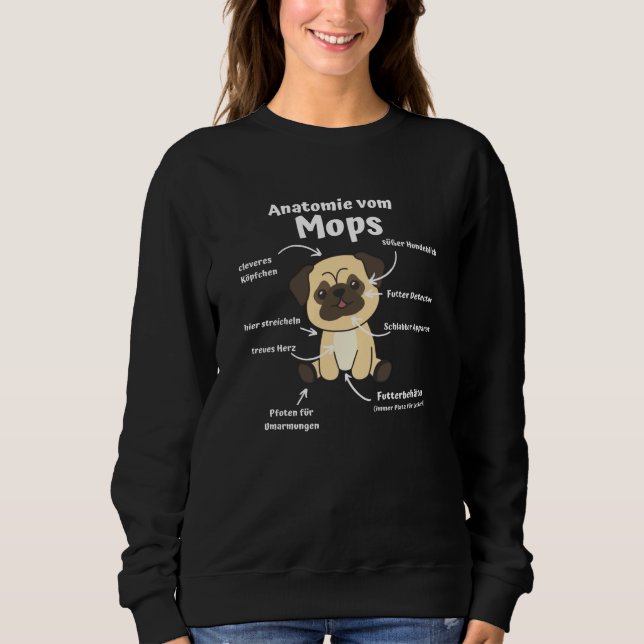 Moletom Anatomia De Cães Doces Engraçados (Frente)