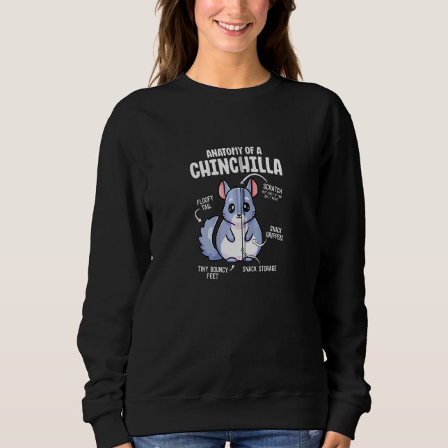 Moletom Anatomia De Chinchilla Para Mulheres Mãe (Frente)