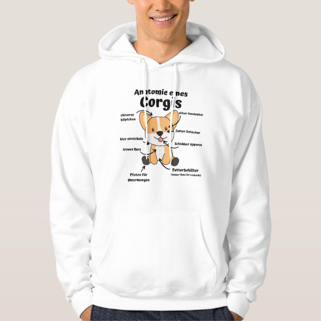 Moletom Anatomia De Corgi Cute Cães Engraçados (Frente)