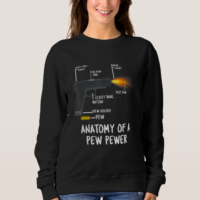 Moletom Anatomia de Pew Pewer Ammo Emenda Meme Lov (Frente)